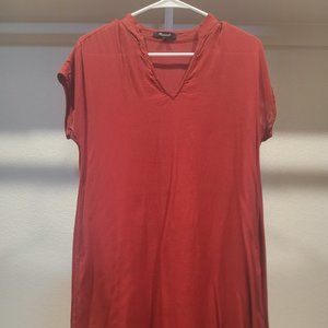 Madewell Red T-Shirt Dress